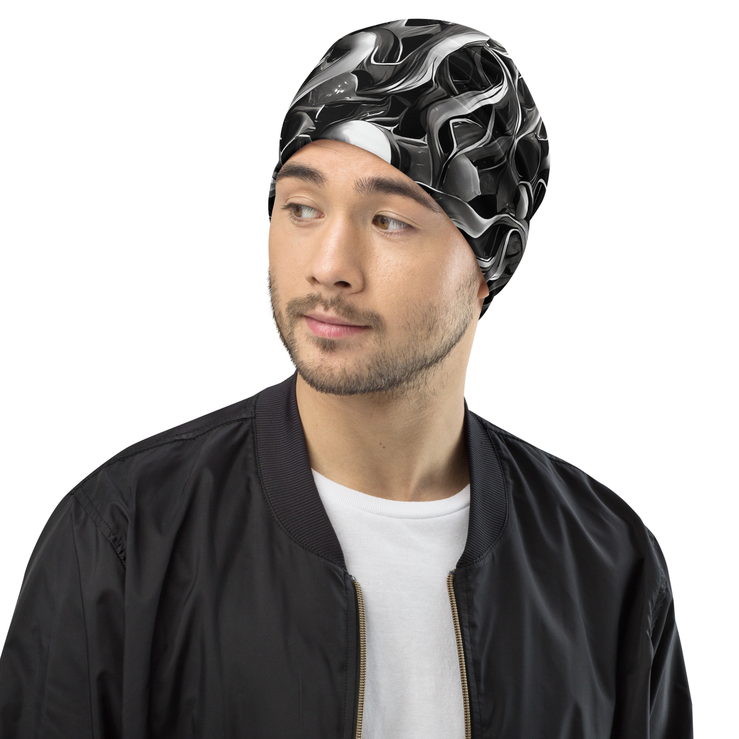 Beanie - Fluid Monochrome