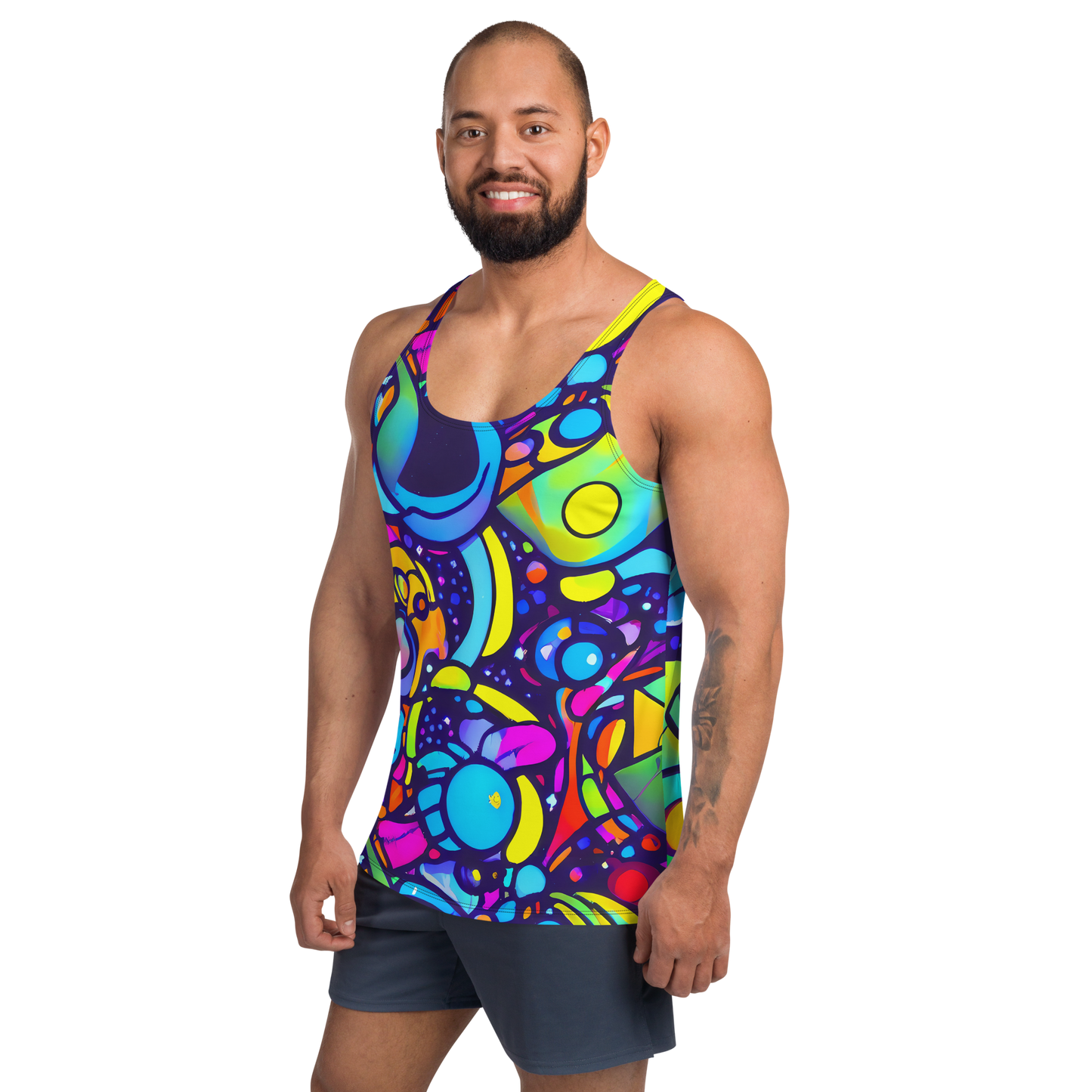 Men's Tank Top - Neon Graffscape