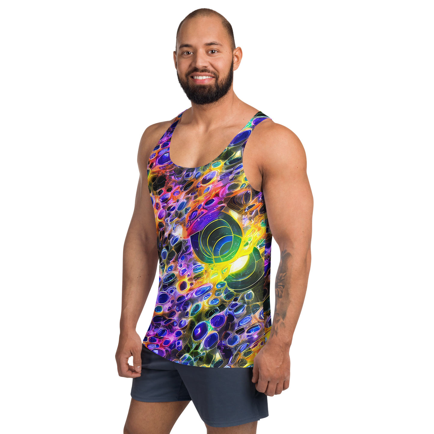 Men's Tank Top - Neon Orbits