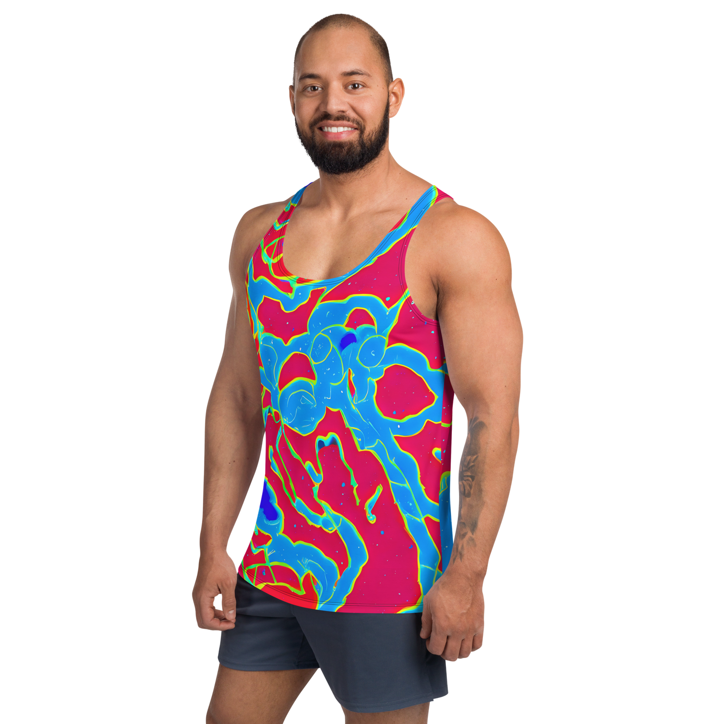 Men's Tank Top - Electric Bloom