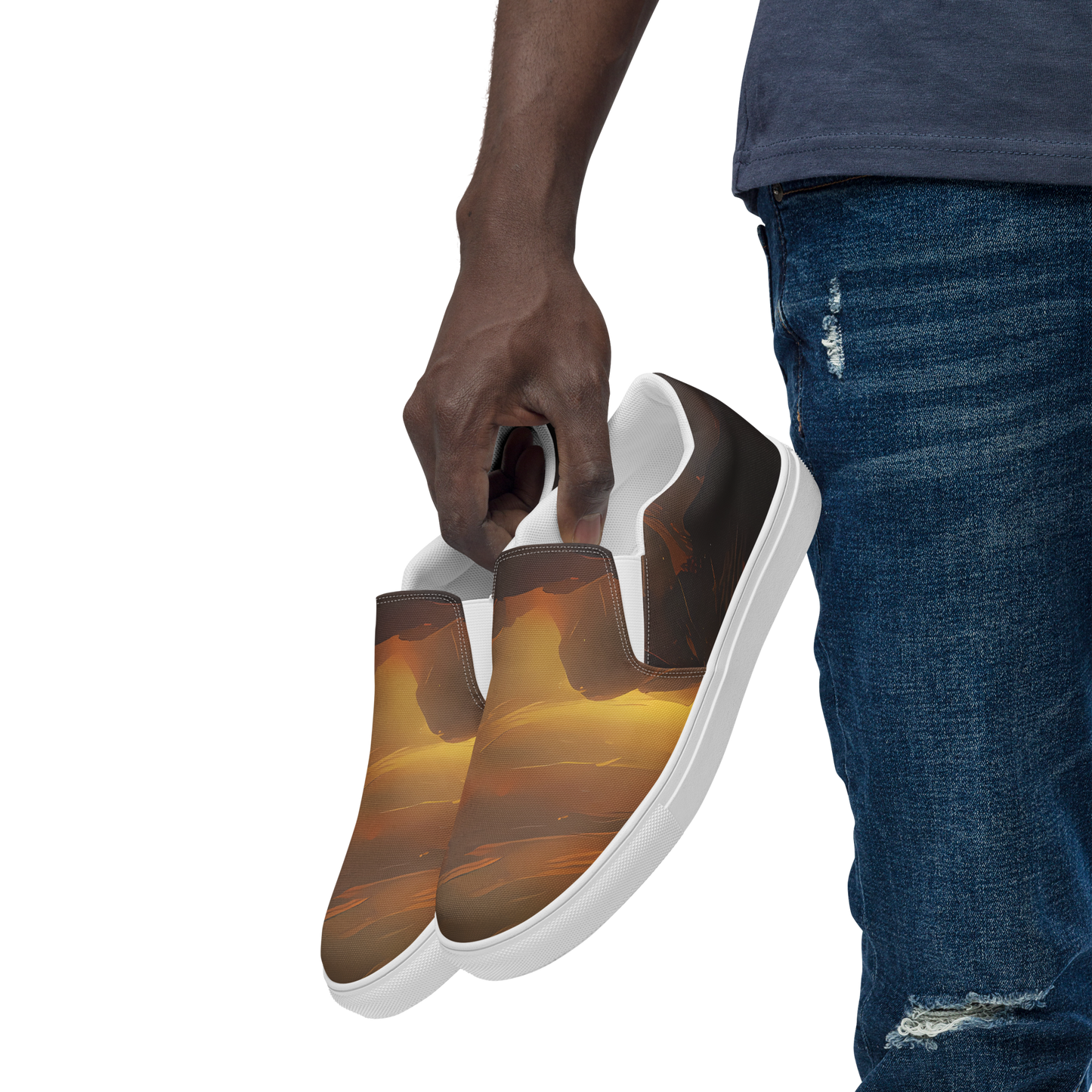 Men's Slip-On Canvas Shoes - Sunset Shores