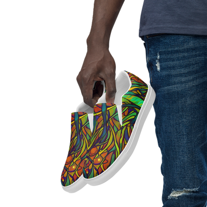 Men's Slip-On Canvas Shoes - Cosmic Garden