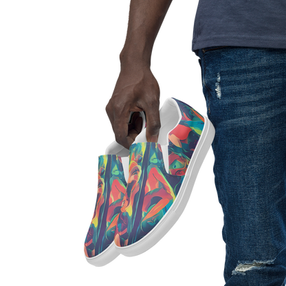 Men's Slip-On Canvas Shoes - Neon Aurora