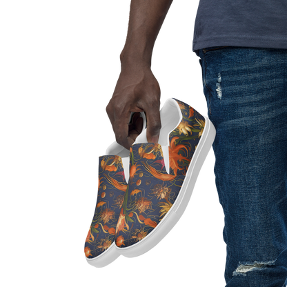 Men's Slip-On Canvas Shoes - Stellar Blooms