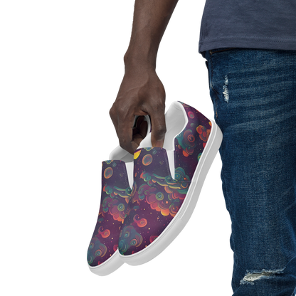 Men's Slip-On Canvas Shoes - Nebula Dreamscape