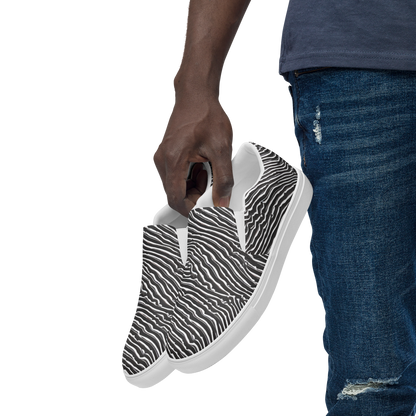 Men's Slip-On Canvas Shoes - Hypnotic Waves