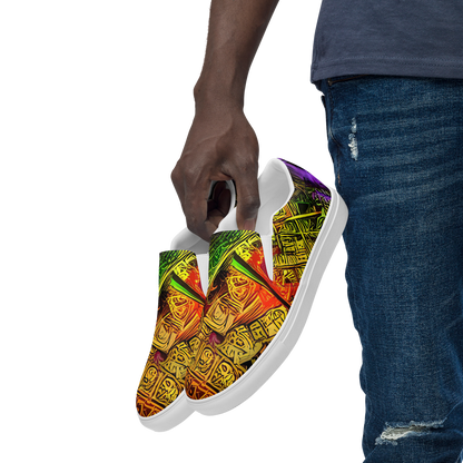 Men's Slip-On Canvas Shoes - Neon Glyphworks