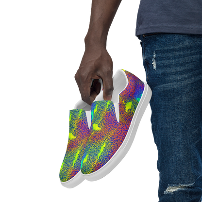 Men's Slip-On Canvas Shoes - Prismatic Web