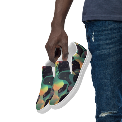 Men's Slip-On Canvas Shoes - Astral Rhythms