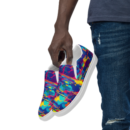 Men's Slip-On Canvas Shoes - Spectrum Streaks