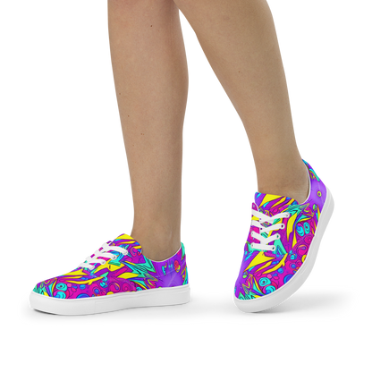Women's Lace-Up Canvas Shoes - Nebula Radiance