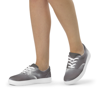 Women's Lace-Up Canvas Shoes - Silver Nebula