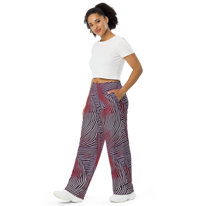 Wide-Leg Pants - Nebula Waves