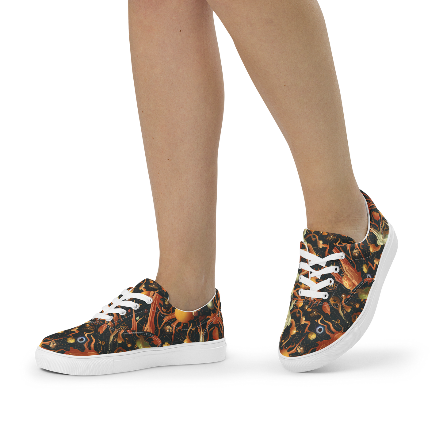 Women's Lace-Up Canvas Shoes - Bosschaert's Nebula