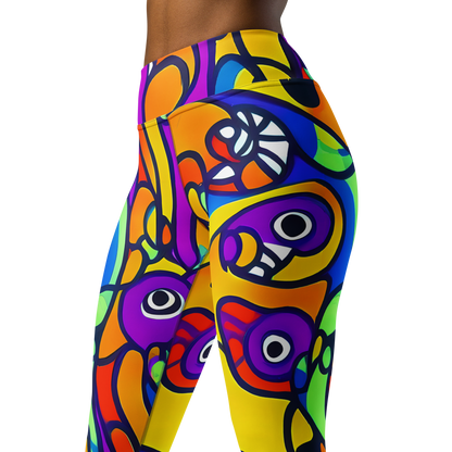 Yoga Leggings - Kaleido Fish