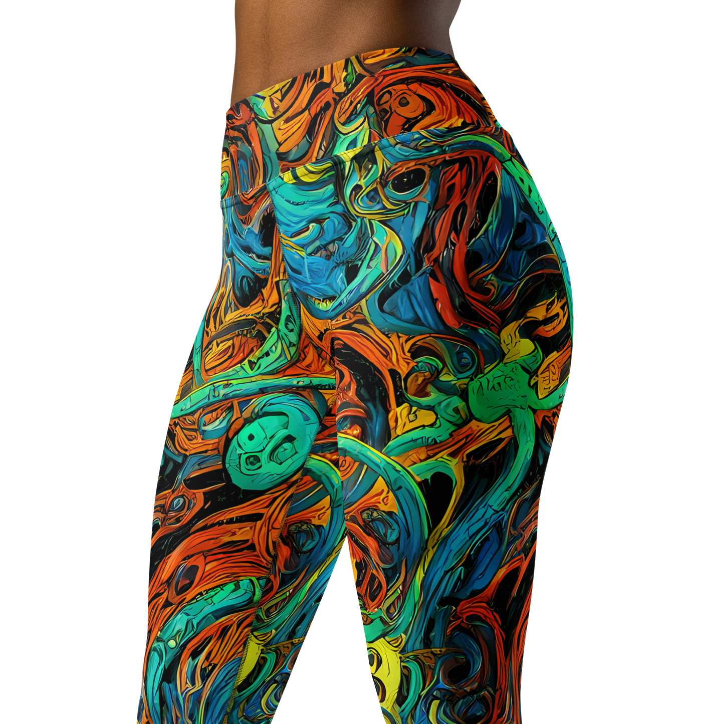 Yoga Leggings - Flaming Mirage