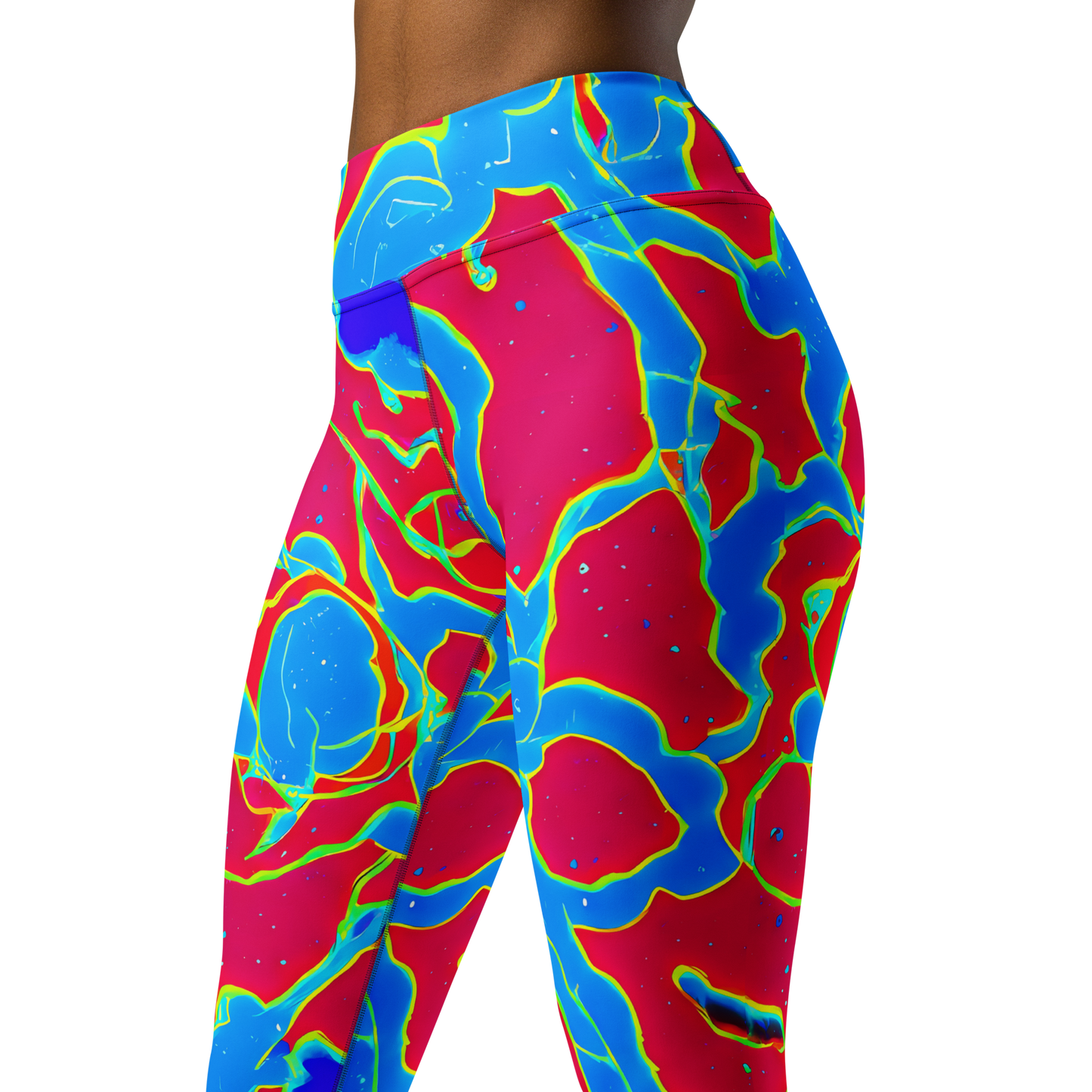 Yoga Leggings - Electric Bloom