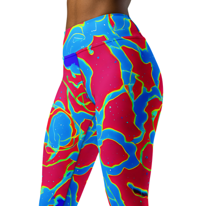 Yoga Leggings - Electric Bloom