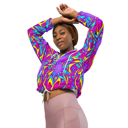 Women's Cropped Windbreaker - Nebula Radiance