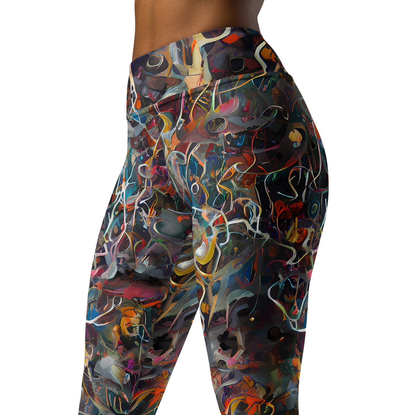 Yoga Leggings - Chromatic Entanglement