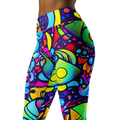 Yoga Leggings - Neon Graffscape