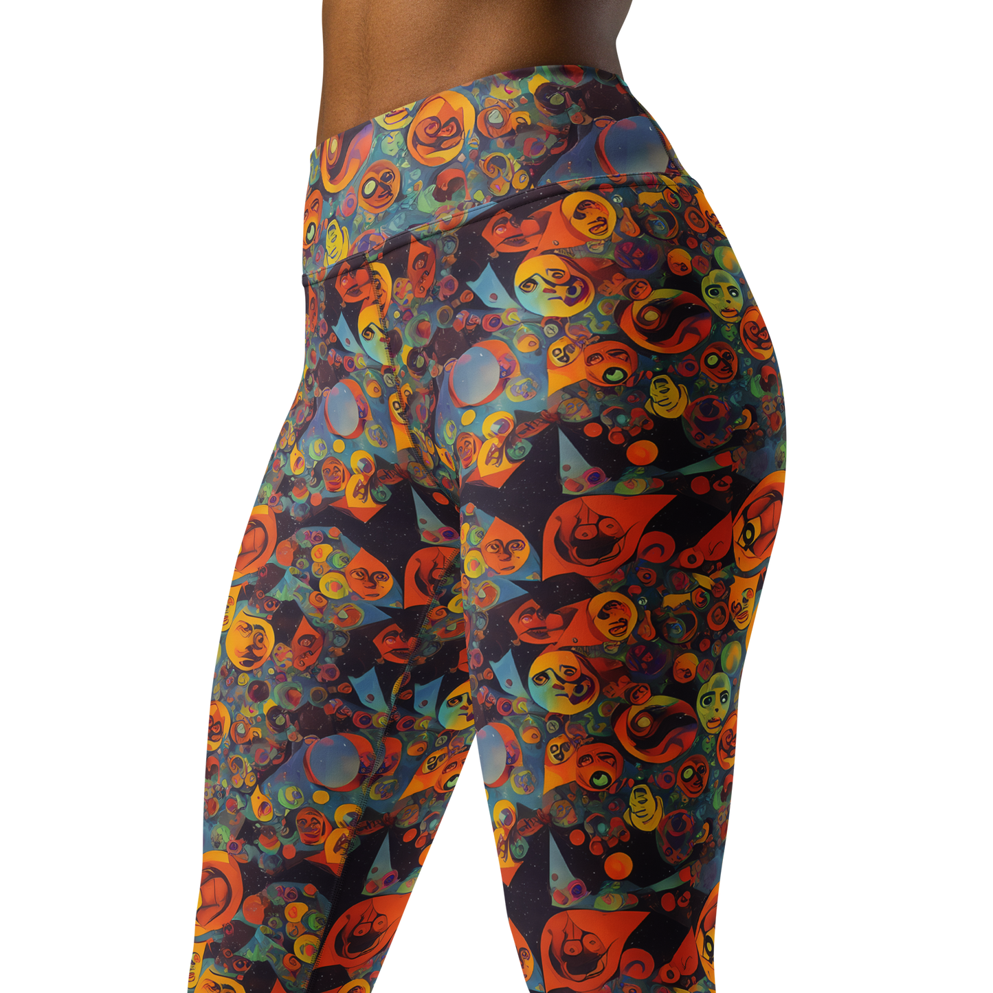 Yoga Leggings - Galactic Faces