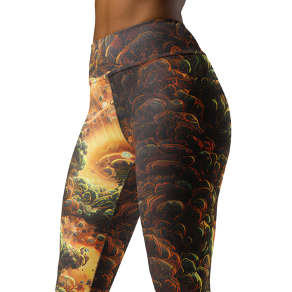 Yoga Leggings - Volcanic Cascade