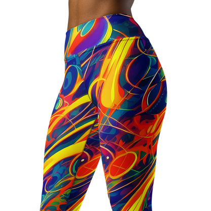 Yoga Leggings - Abstract Blaze