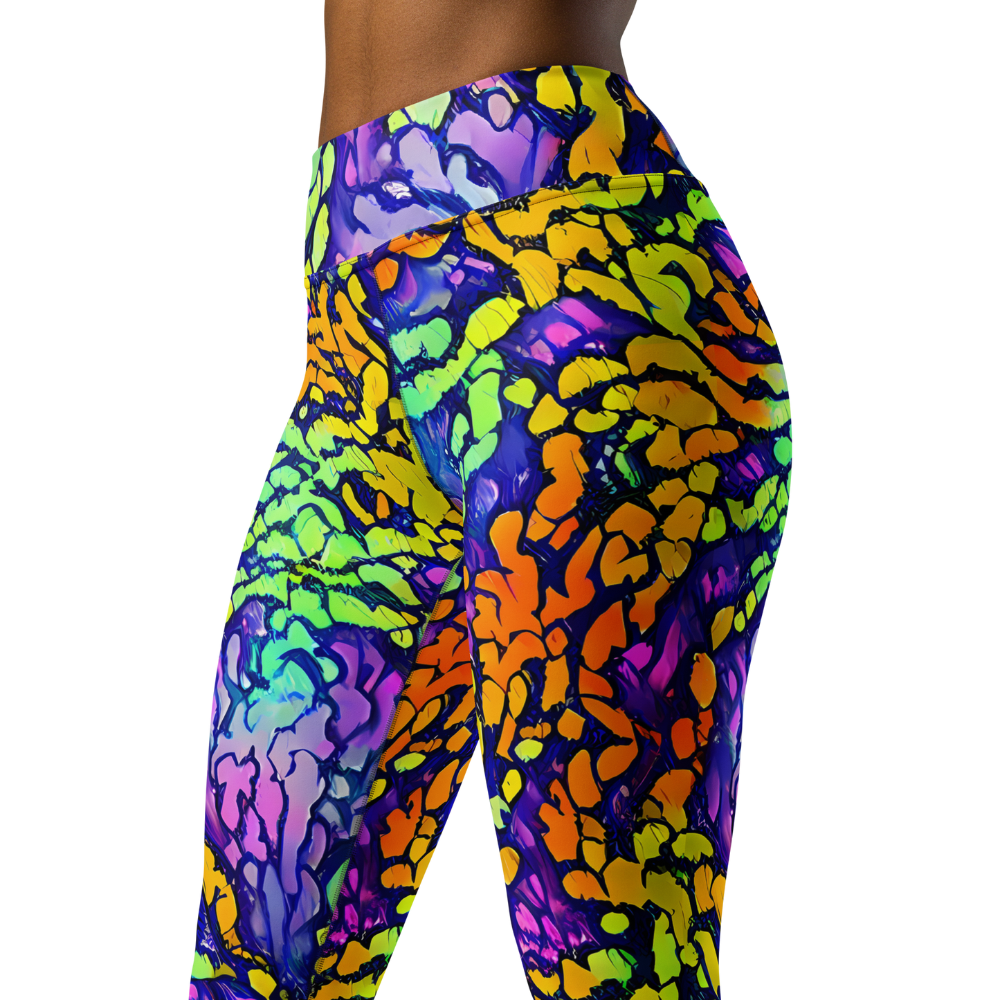 Yoga Leggings - Surreal Waveforms