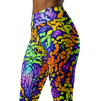 Yoga Leggings - Surreal Waveforms