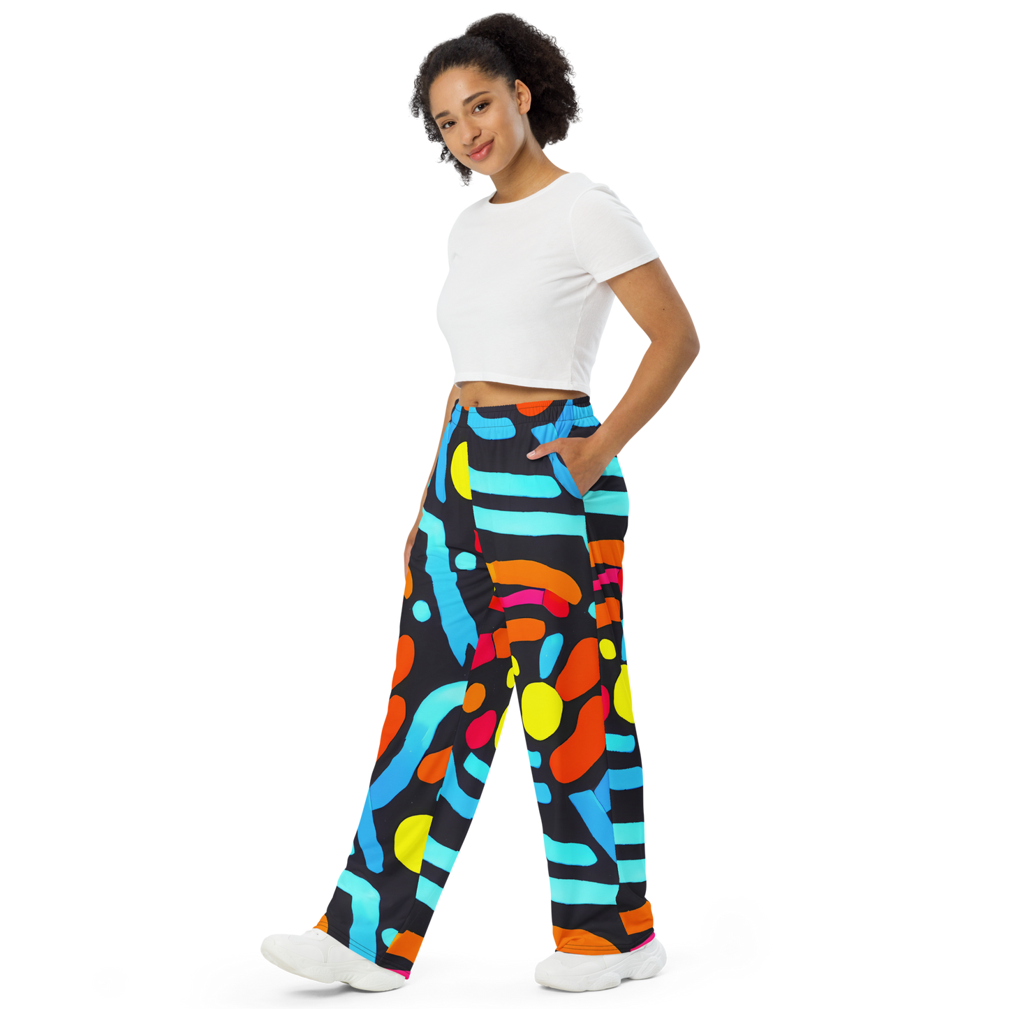 Wide-Leg Pants - Midnight Stream