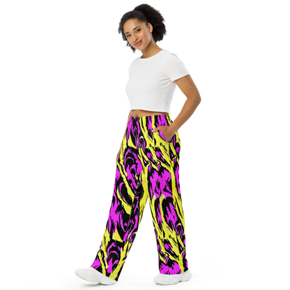 Wide-Leg Pants - Neon Savanna