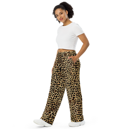 Wide-Leg Pants - Cheetah Mosaic