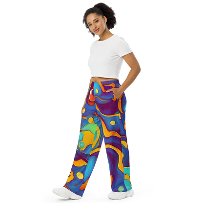 Wide-Leg Pants - Pelton Swirl