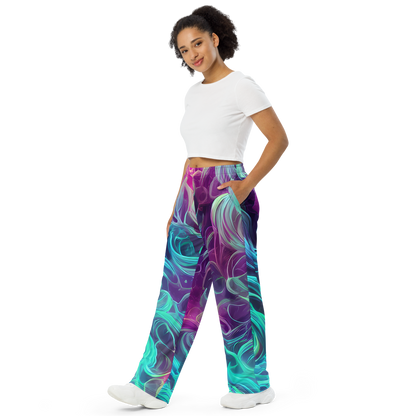 Wide-Leg Pants - Galactic Bloom