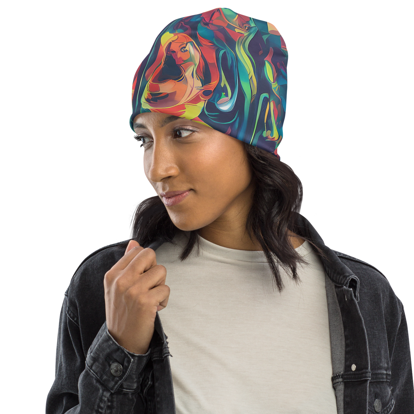 Beanie - Neon Aurora