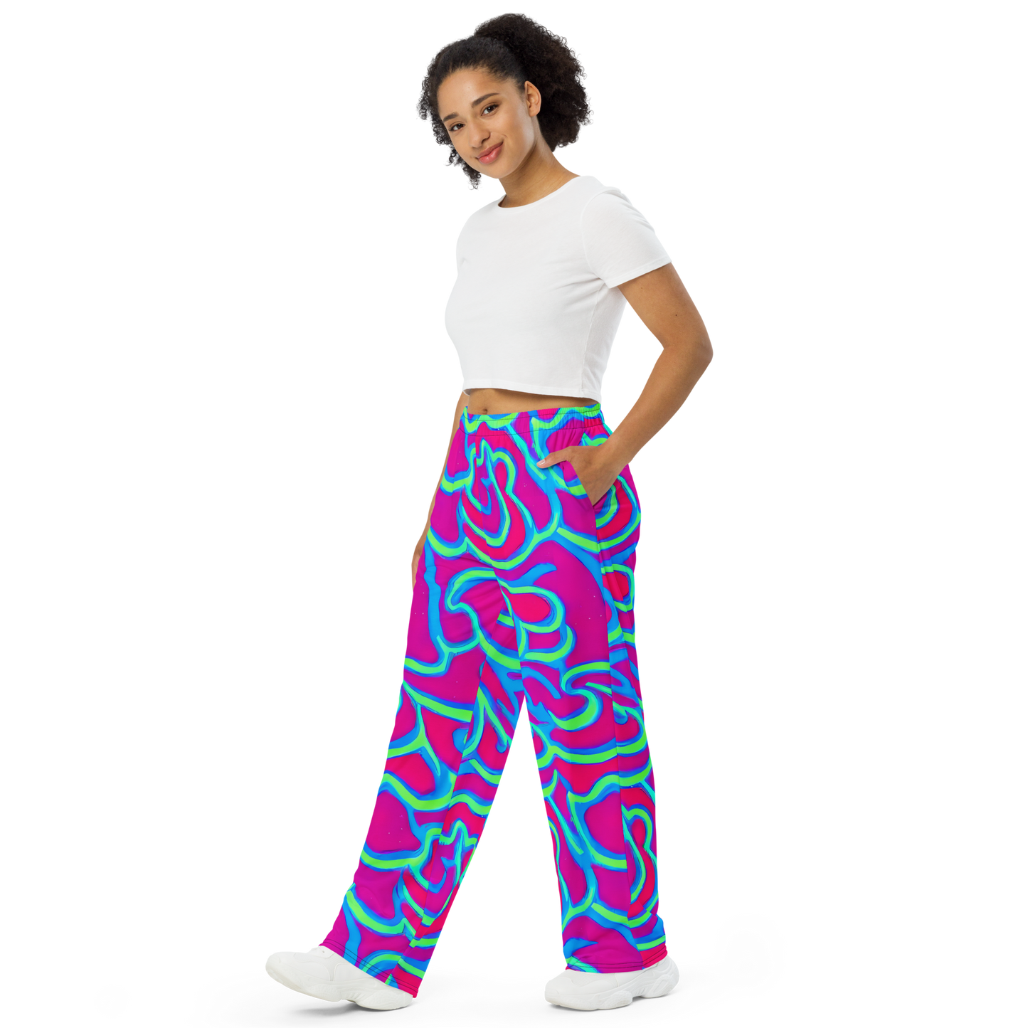 Wide-Leg Pants - Aquatic Ember