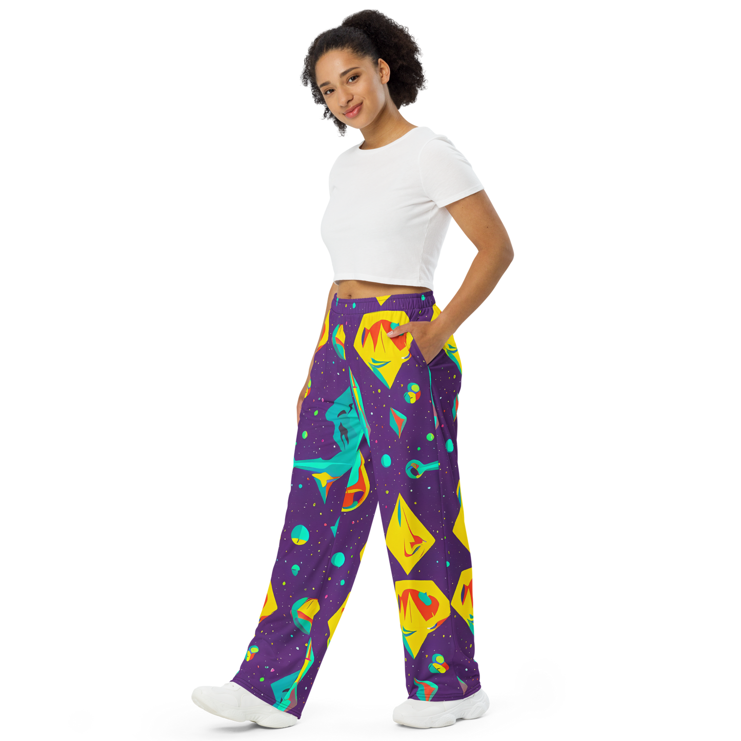 Wide-Leg Pants - Cascading Prism