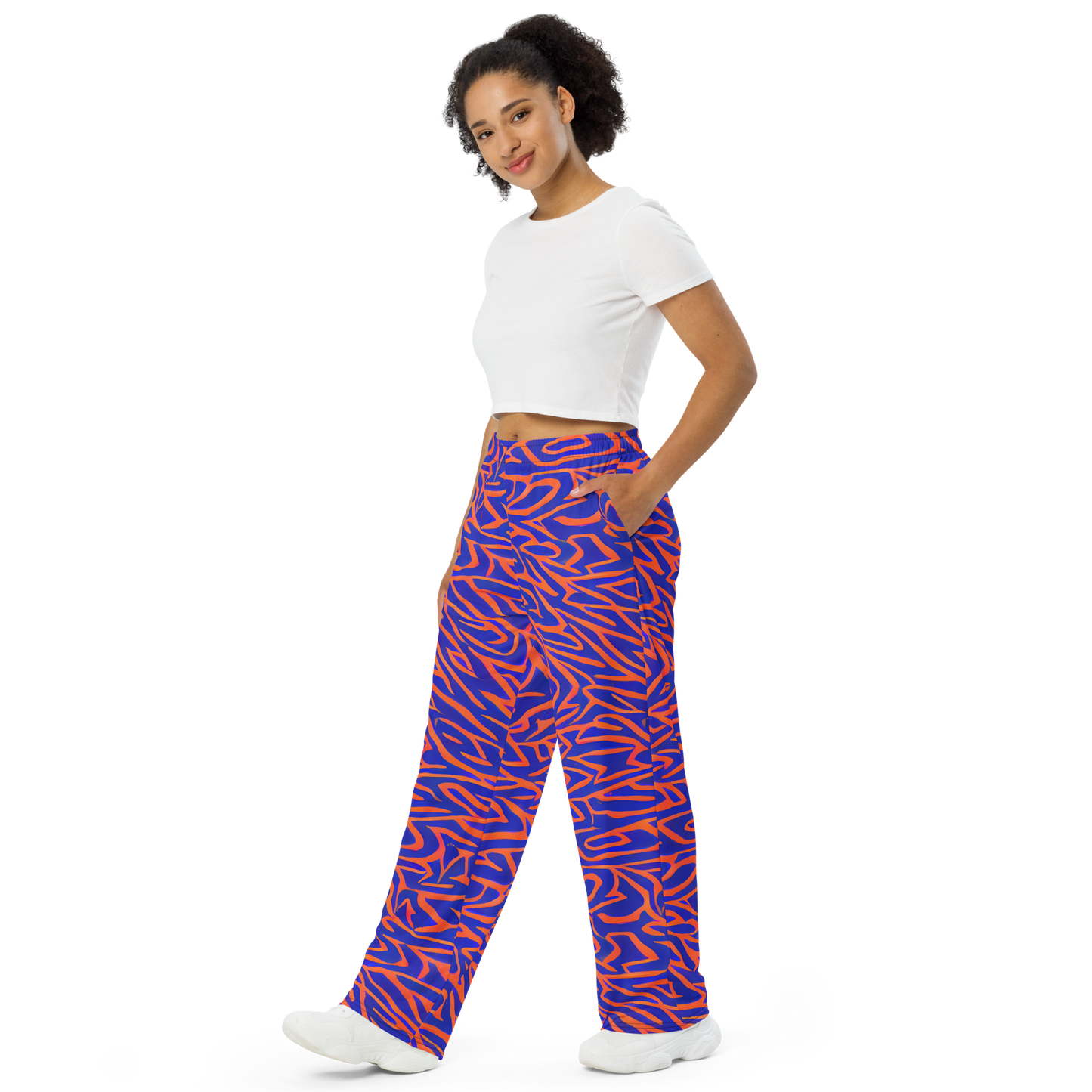 Wide-Leg Pants - Sapphire Swirl
