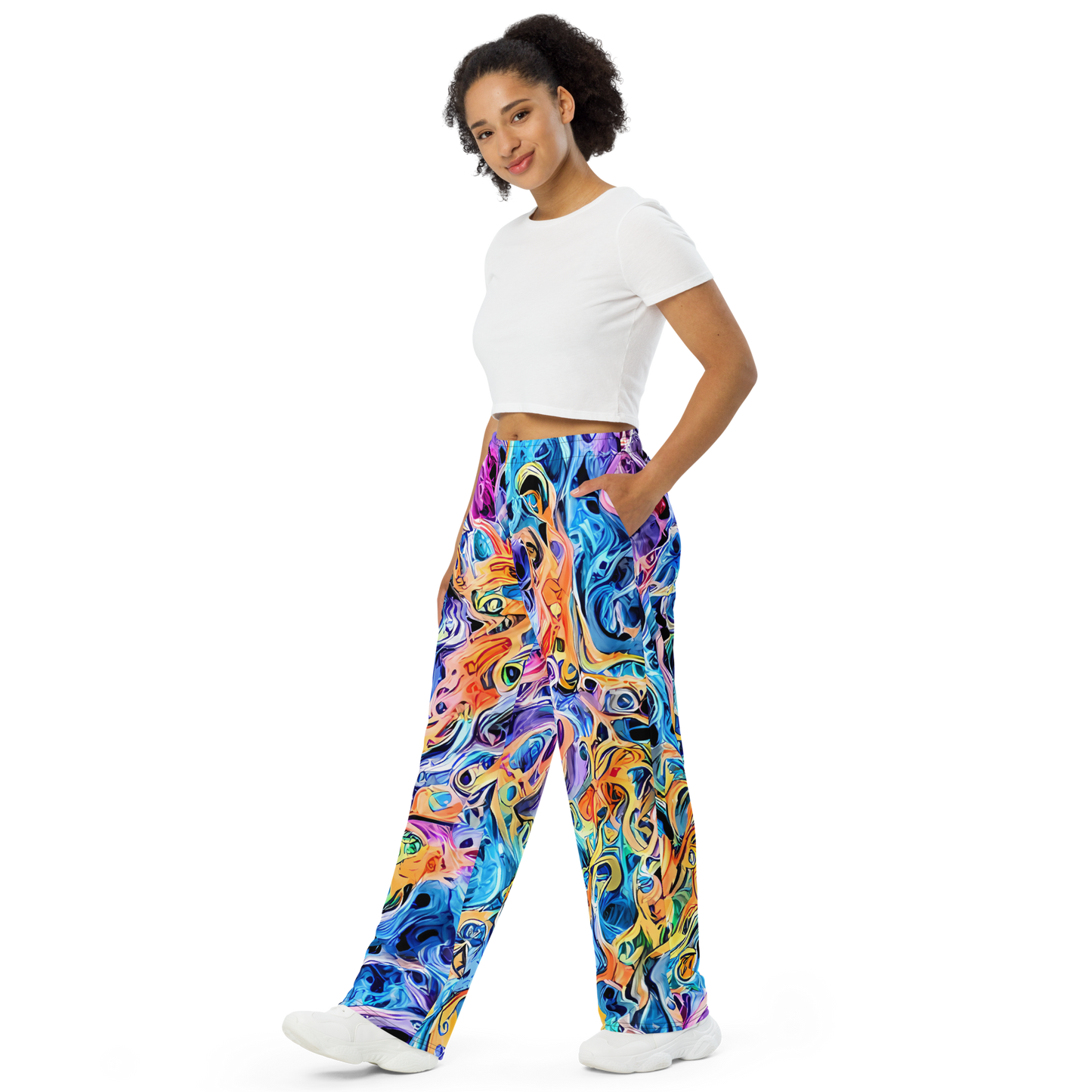 Wide-Leg Pants - Rococo Vortex