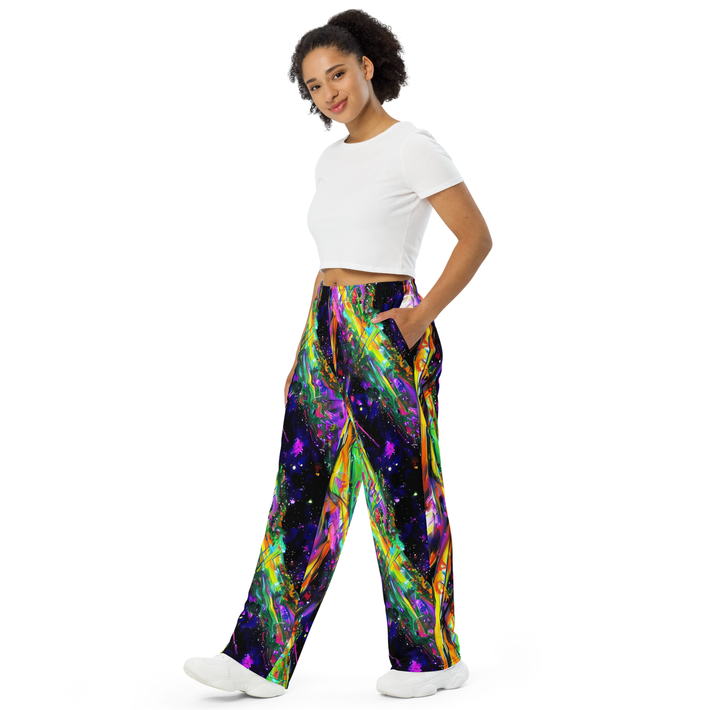 Wide-Leg Pants - Galactic Flamenco