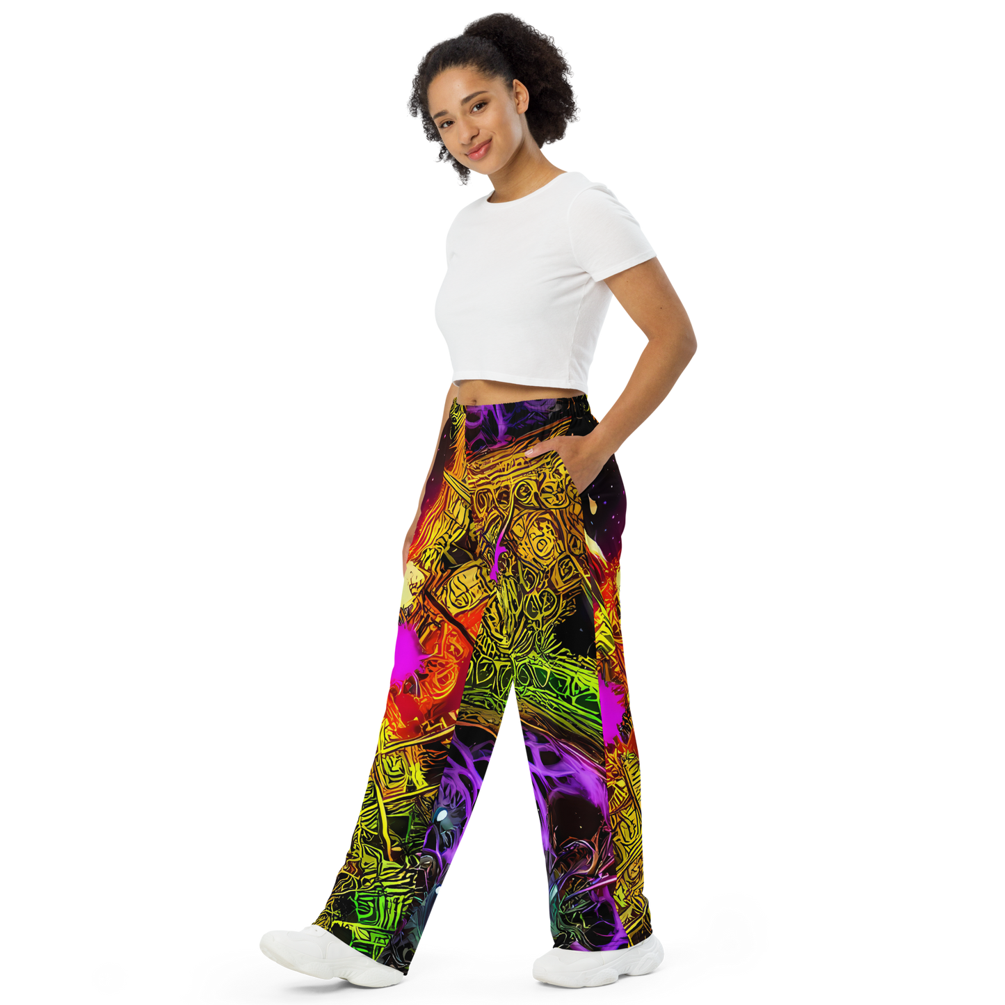 Wide-Leg Pants - Neon Glyphworks