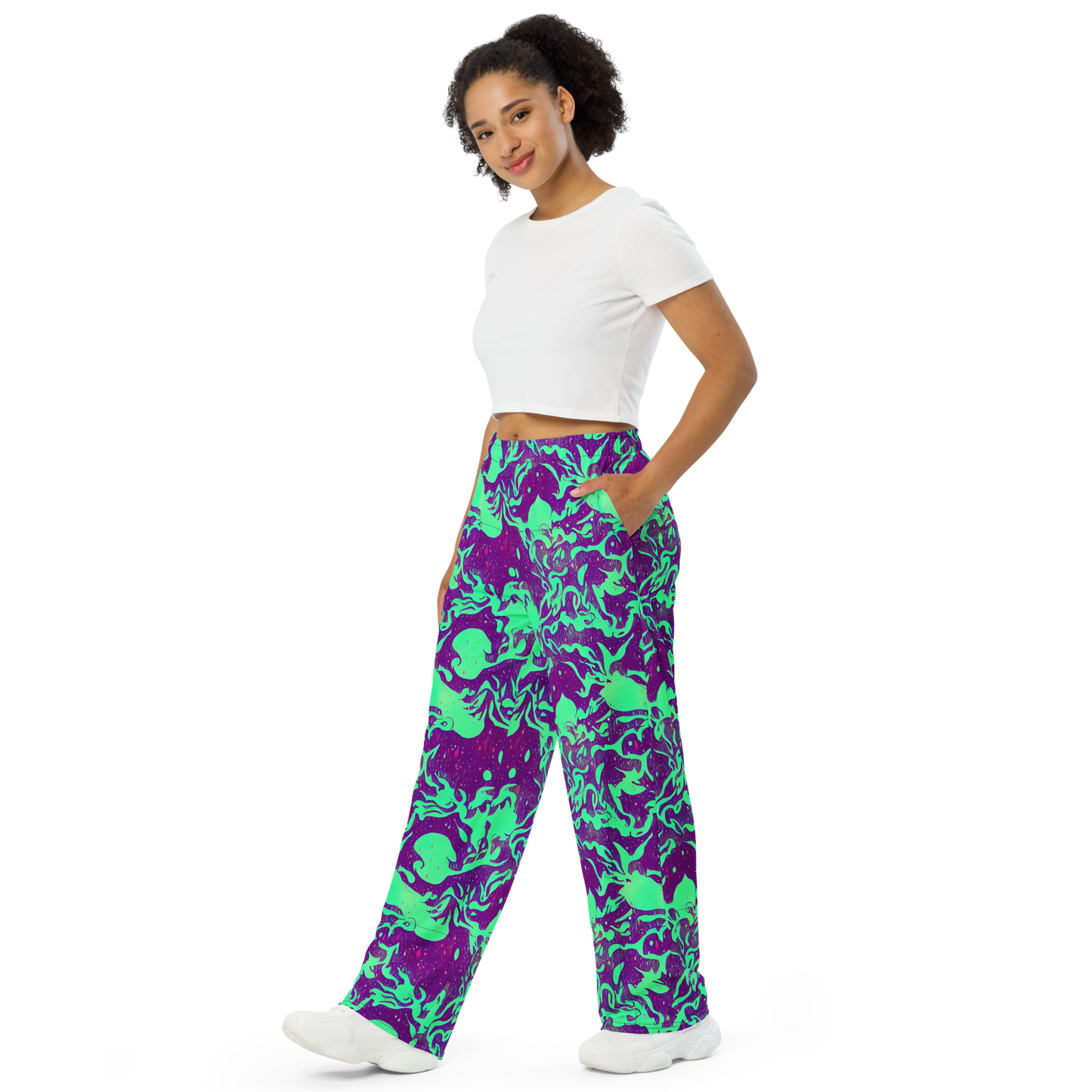 Wide-Leg Pants - Alien Ripples