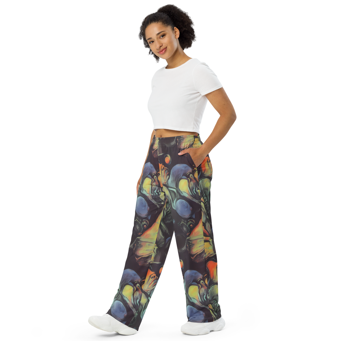 Wide-Leg Pants - Cosmic Scream