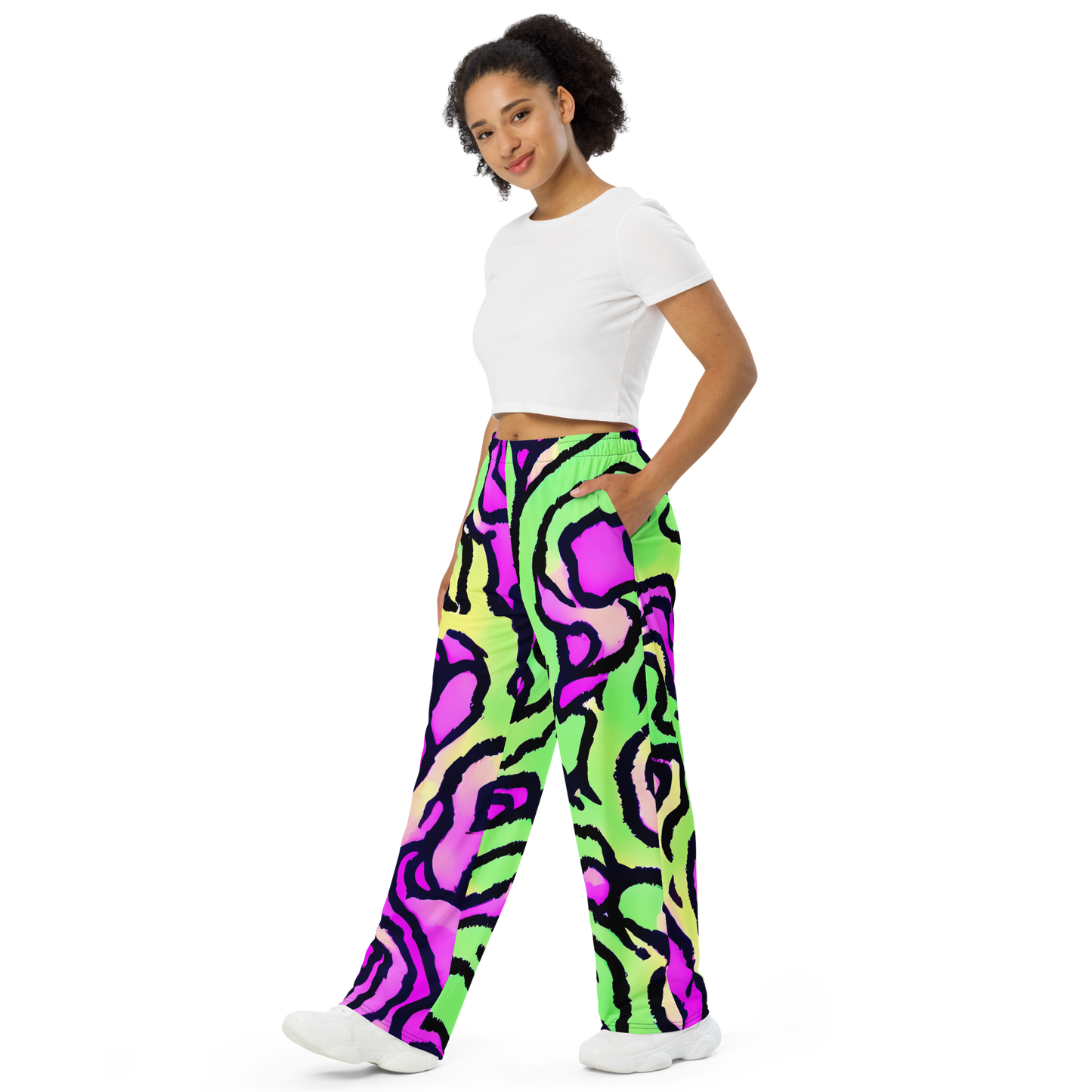 Wide-Leg Pants - Mintchine Maze