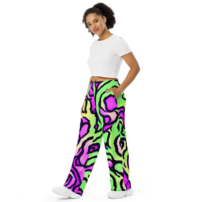 Wide-Leg Pants - Mintchine Maze