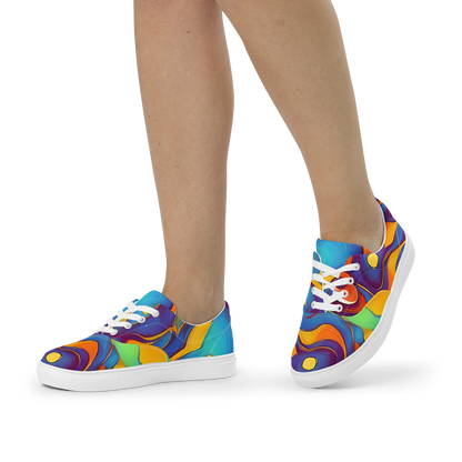 Women's Lace-Up Canvas Shoes - Pelton Swirl