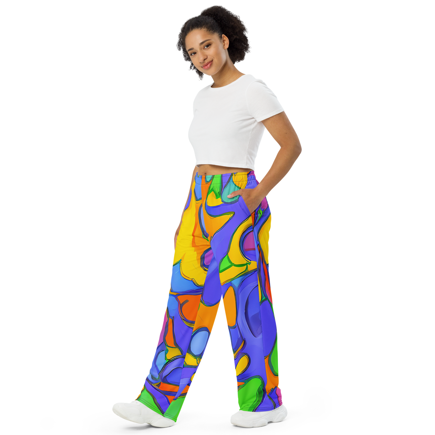 Wide-Leg Pants - Joffe Swirl