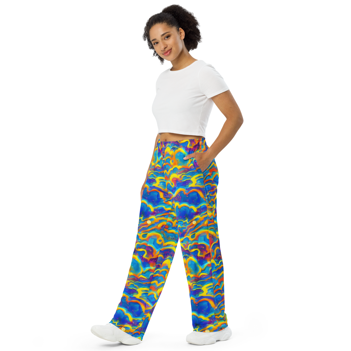 Wide-Leg Pants - Chroma Ripple