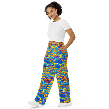 Wide-Leg Pants - Chroma Ripple